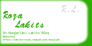 roza lakits business card