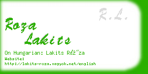 roza lakits business card